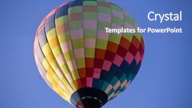  Presentation with animated hot air ballon - Slides having colorful hot air balloon flying background and a  colored foreground