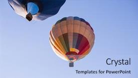  Presentation with animated hot air balloon - Slide deck consisting of colorful hot air balloon flying background and a  colored foreground