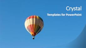  Presentation with animated hot air ballon - Slides enhanced with colorful hot air balloon flying background and a teal colored foreground