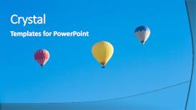  Presentation with hot air balloons - PPT layouts consisting of colorful hot air balloons flying background and a gray colored foreground