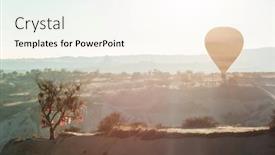  Presentation with hot air balloons - Presentation design consisting of colorful-hot-air-balloons background and a cream colored foreground