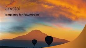  Presentation with hot air balloons - Audience pleasing PPT layouts consisting of colorful-hot-air-balloons backdrop and a red colored foreground