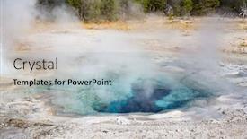  Presentation with yellowstone - Slides consisting of colorful-hot-water-pool background and a  colored foreground