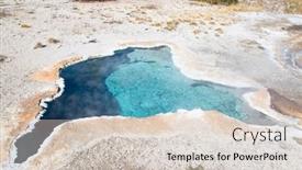  Presentation with yellowstone - PPT theme with colorful-hot-water-pool background and a lemonade colored foreground