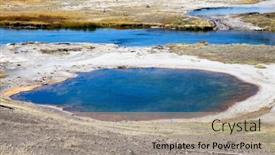  Presentation with yellowstone - Presentation consisting of colorful-hot-water-pool background and a  colored foreground