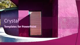  Presentation with blue orange - Slide set with colorful-house-purple-blue-orange background and a violet colored foreground