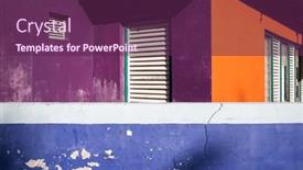  Presentation with blue orange - Slides consisting of colorful-house-purple-blue-orange background and a violet colored foreground