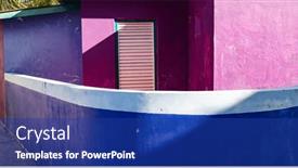  Presentation with blue orange - Slide set enhanced with colorful-house-purple-blue-orange background and a navy blue colored foreground