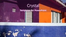  Presentation with blue orange - Presentation theme enhanced with colorful-house-purple-blue-orange background and a wine colored foreground