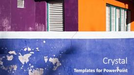  Presentation with blue orange - Presentation enhanced with colorful-house-purple-blue-orange background and a teal colored foreground