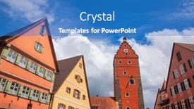  Presentation with colorful - PPT theme with colorful-houses-and-wornitz-tor background and a teal colored foreground