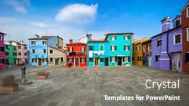  Presentation with venice - Cool new theme with colorful-houses backdrop and a gray colored foreground