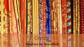  Presentation with indian - Presentation theme having colorful-indian-designer-sari-up background and a gold colored foreground