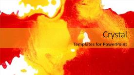  Presentation with ink blot - Slides consisting of colorful ink blot on white background and a light gray colored foreground