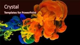  Presentation with ink - Theme consisting of colorful ink in water abstract background and a wine colored foreground