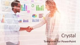  Presentation with team introduction - Amazing theme having colorful introduction team - stocks and shares against young backdrop and a lemonade colored foreground