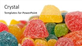  Presentation with jelly bean - PPT theme enhanced with colorful jelly beans isolated background and a white colored foreground