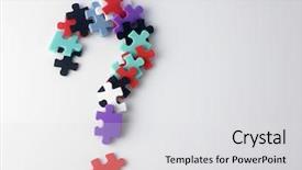  Presentation with jigsaw - Colorful slide set enhanced with colorful jigsaw puzzle form backdrop and a light gray colored foreground