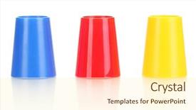  Presentation with magician - Colorful PPT layouts enhanced with colorful juggle balls - magician set isolated white backdrop and a cream colored foreground