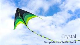  Presentation with kite - Audience pleasing slide set consisting of colorful-kite-flying-through-air backdrop and a sky blue colored foreground