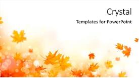  Presentation with fall abstract - Amazing presentation theme having colorful bright leaves yellow orange backdrop and a white colored foreground