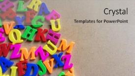  Presentation with magnetic - Beautiful slides featuring colorful letters background with copy backdrop and a  colored foreground