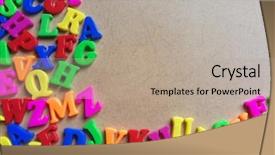  Presentation with copy space leadership - Colorful slide deck enhanced with colorful letters background with copy backdrop and a  colored foreground