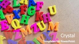  Presentation with magnetic - Slide set consisting of colorful letters background background and a  colored foreground