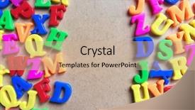  Presentation with magnetic - Theme having colorful letters background background and a  colored foreground