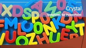  Presentation with electronics printed circuit board blue - Audience pleasing PPT layouts consisting of colorful letters on blue board backdrop and a teal colored foreground