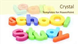  Presentation with white letters - Cool new presentation theme with colorful letters on white background backdrop and a  colored foreground