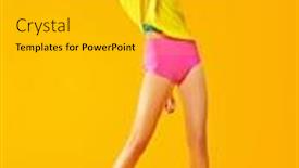  Presentation with power of life - Beautiful PPT layouts featuring colorful-life-full-length-portrait backdrop and a gold colored foreground