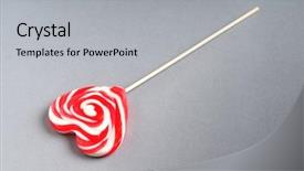  Presentation with lollipop - Audience pleasing slide deck consisting of colorful lollipop against the background backdrop and a light gray colored foreground