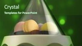  Presentation with triangle - Cool new presentation theme with colorful macaroon in the triangle glass container with star on top backdrop and a tawny brown colored foreground