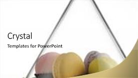  Presentation with triangle - Amazing presentation theme having colorful macaroon in the triangle glass container with star on top backdrop and a white colored foreground