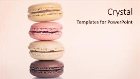  Presentation with sweet - Audience pleasing slides consisting of confiserie - colorful macaroons sweet macarons backdrop and a lemonade colored foreground