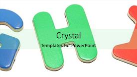  Presentation with magnetic - Slides enhanced with colorful magnetic alphabet letters background and a seafoam green colored foreground