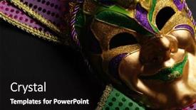  Presentation with colorful mardi gras - Cool new presentation with colorful-mardi-gras-mask-background backdrop and a black colored foreground