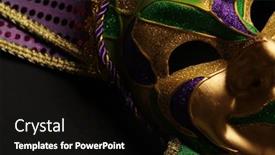  Presentation with colorful mardi gras - PPT layouts having colorful-mardi-gras-mask-background background and a black colored foreground