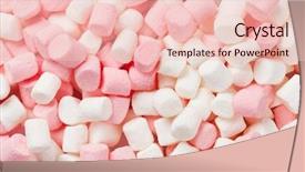  Presentation with texture - Presentation design with jelly gum - colorful marshmallows macro texture background background and a lemonade colored foreground