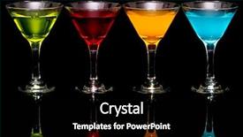  Presentation with cocktail - Amazing PPT layouts having colorful martini cocktail drinks backdrop and a black colored foreground