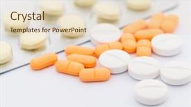  Presentation with medicines - Audience pleasing PPT layouts consisting of colorful medicines backdrop and a lemonade colored foreground