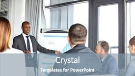  Presentation with airport boarding board - Beautiful PPT theme featuring colorful meeting - young businessman giving presentation backdrop and a seafoam green colored foreground