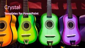  Presentation with mexican - Theme featuring colorful-mexican-guitars-on-display background and a wine colored foreground