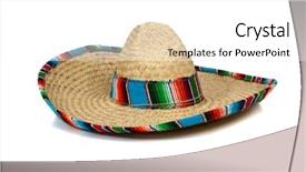  Presentation with mexican culture - Amazing theme having colorful mexican sombrero backdrop and a white colored foreground