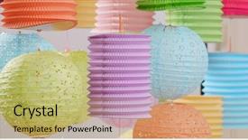  Presentation with lantern chinese - Audience pleasing presentation theme consisting of colorful mid autumn festival traditional backdrop and a yellow colored foreground