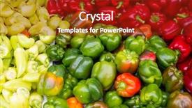  Presentation with red yellow green blue jigsaw - Slide deck having colorful mixed peppers green yellow background and a crimson colored foreground