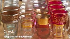  Presentation with moroccan - Slides with colorful-moroccan-tea-glasses background and a coral colored foreground