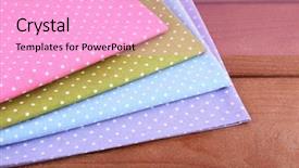  Presentation with napkins - Amazing theme having colorful napkins on wooden table backdrop and a lavender colored foreground