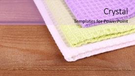  Presentation with napkins - Beautiful theme featuring colorful-napkins-on-wooden-table backdrop and a lavender colored foreground